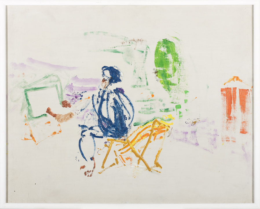 Schilder op plat dak